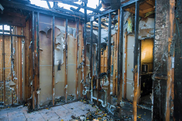 Professional Fire Damage Restoration technician working in Clifton, VA